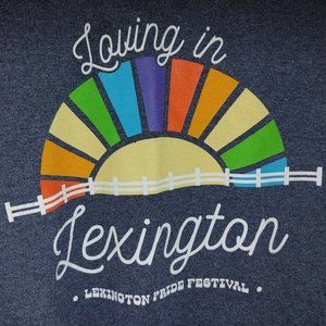 Loving In Lexington Pride Festival 2017 XL T-shirt Blue KY Kentucky